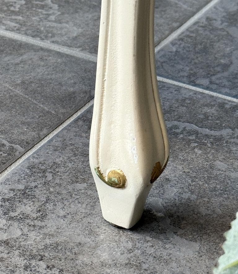 超美品　猫脚　スツール　ロココ　姫系　ファブリック　薔薇