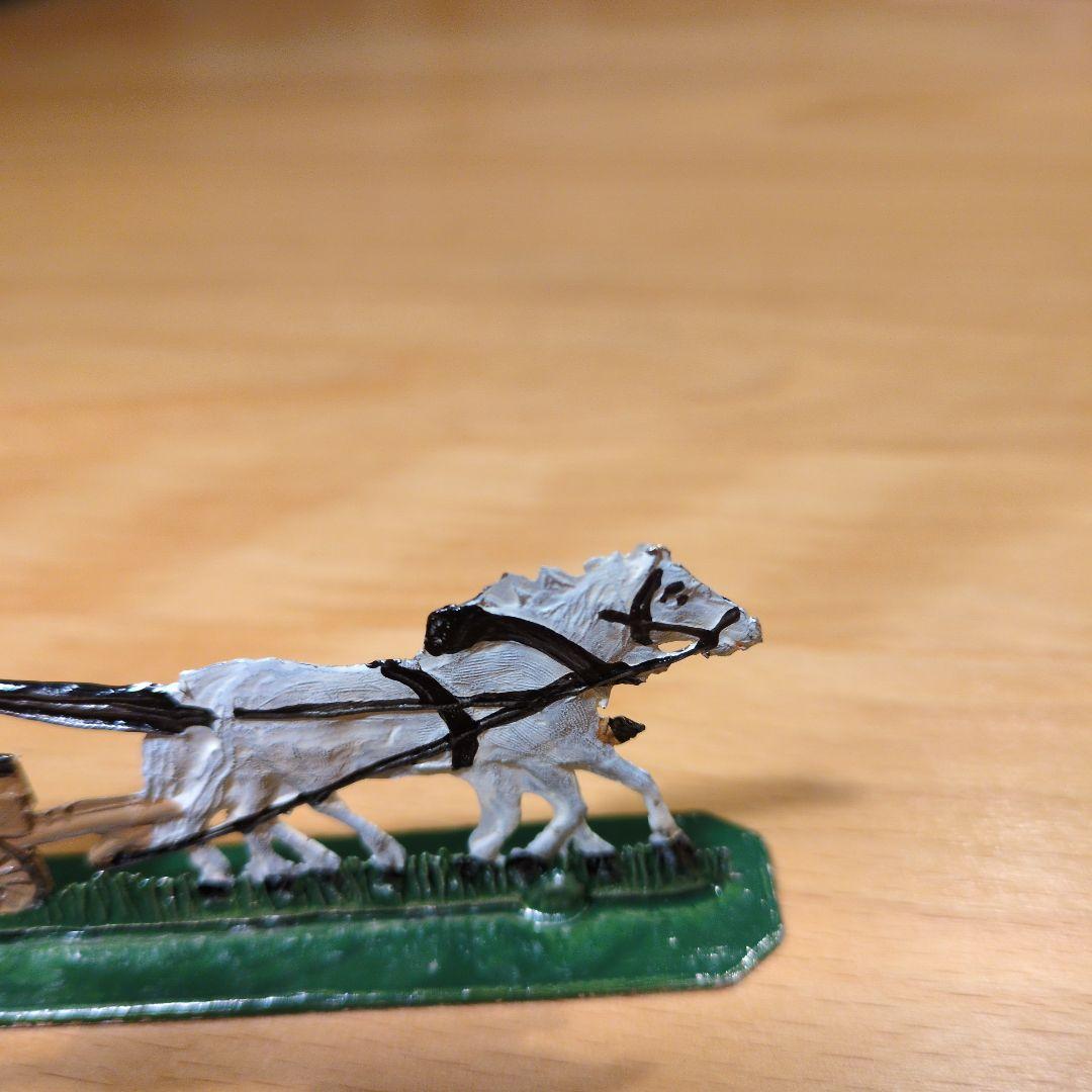 エルツ　バベットシュバイツァー社　錫の置物人形（果物屋馬車）