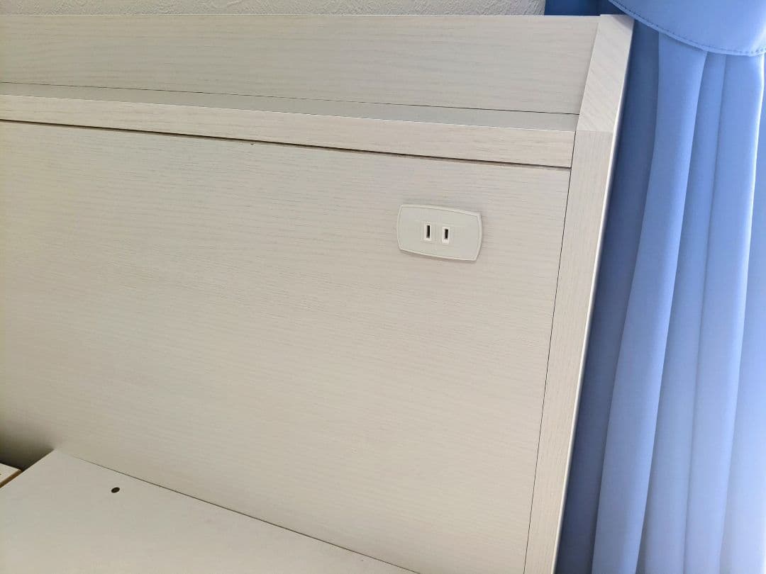 収納付き シングルベッドフレーム ホワイト 引き出し付き