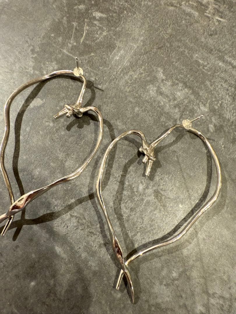 NOEUDUヌゥユゥラブビッグハートピアス Lien シルバー神崎恵滝沢眞規子