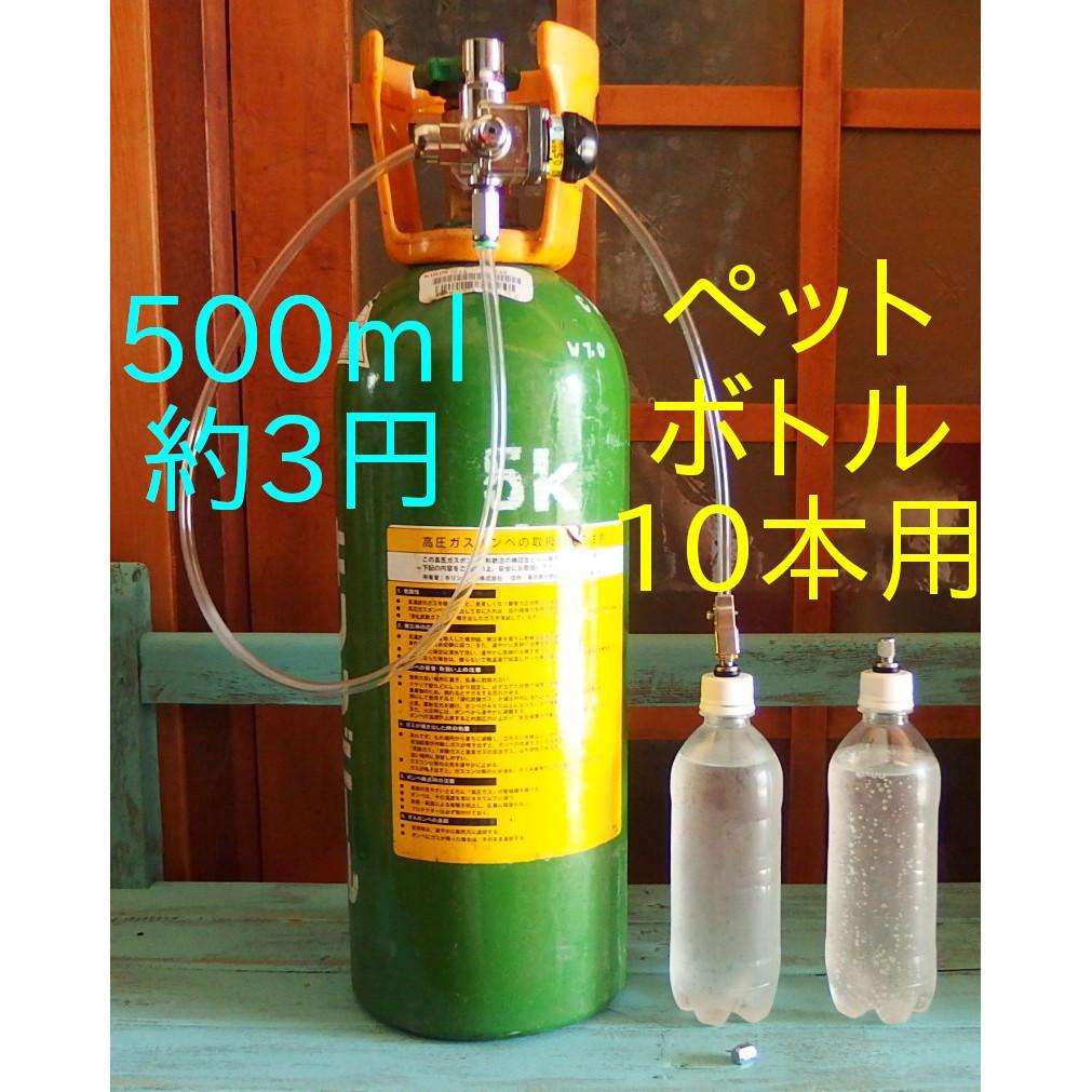 炭酸水メーカー 自作キット(減圧弁&ホース&キャップ10個)