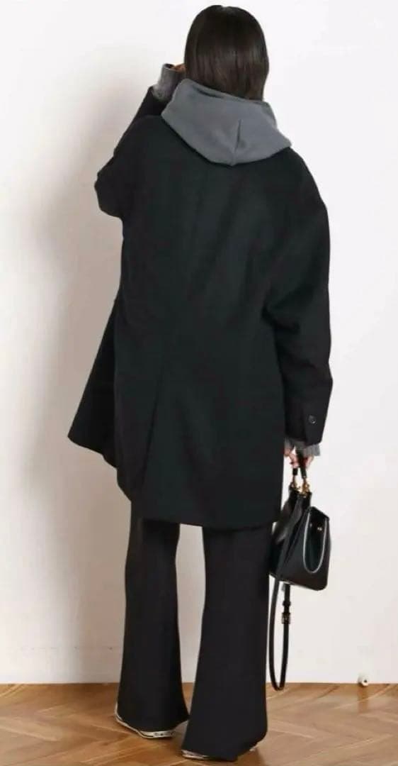 25AW AP STUDIO オーバーサイズ ジャケットコート　36 ブラック