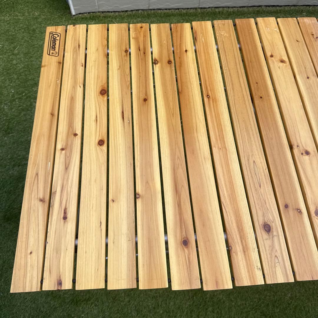 Coleman 折りたたみテーブル ナチュラルウッド