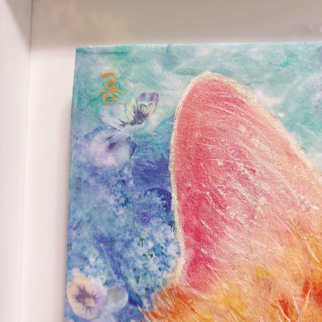 画家・福嶋吾然有さん作　原画　チャトラ　猫　ねこ