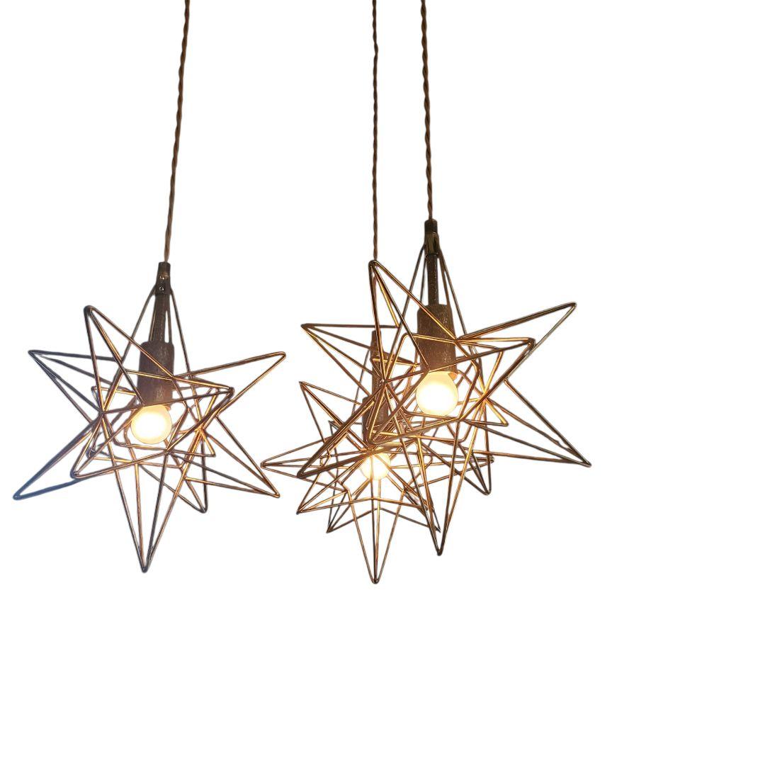 【極美品】Etoile エトワール 3灯星型ペンダントライト IND-020-3