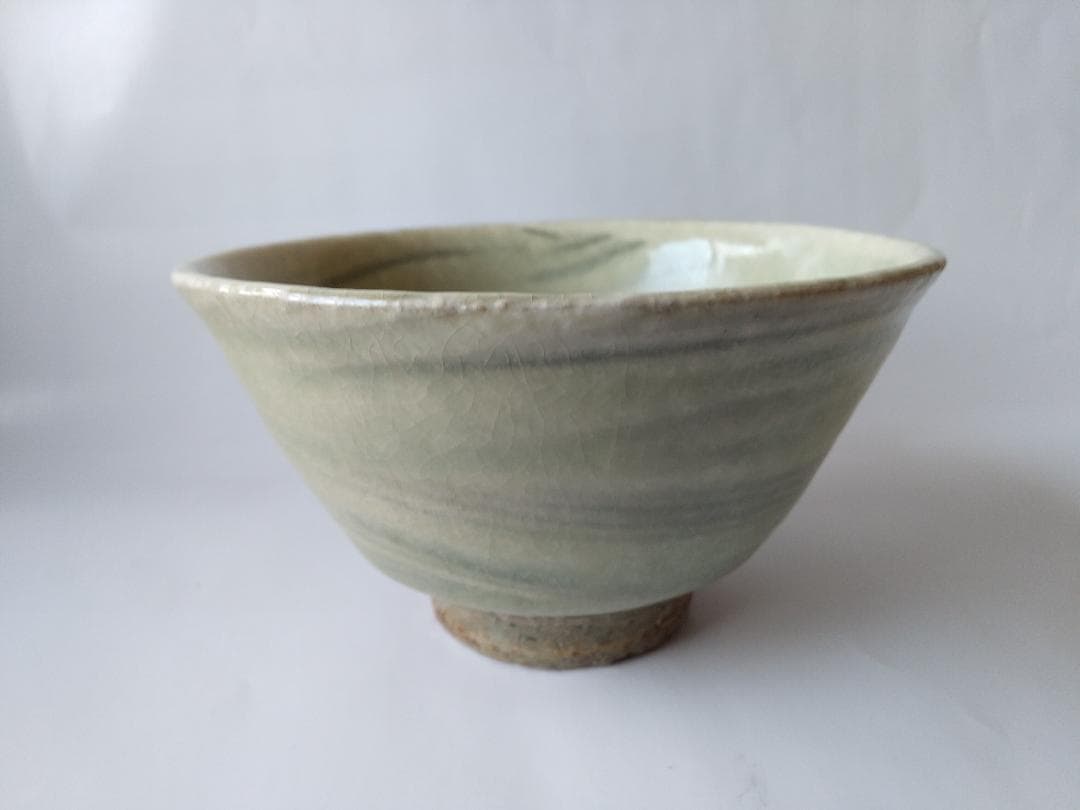 常滑焼 無形文化財 谷川省三 刷毛目 茶碗 共箱 共布 栞 茶道具 抹茶碗 美品