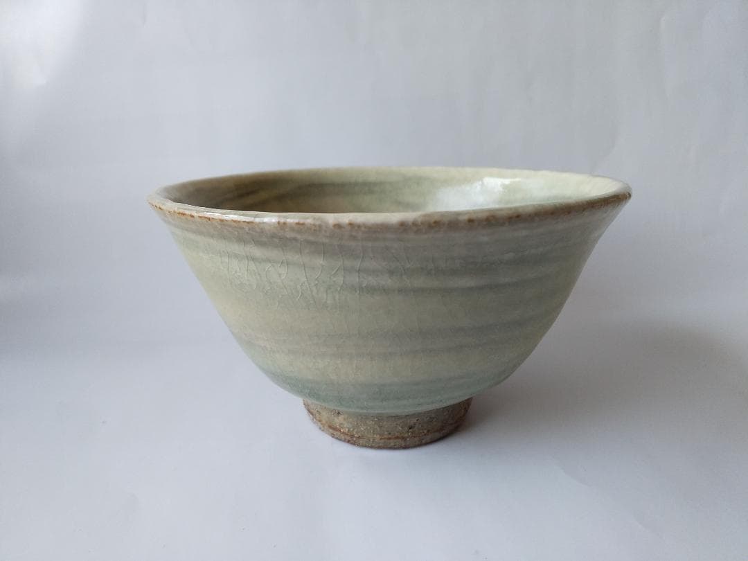 常滑焼 無形文化財 谷川省三 刷毛目 茶碗 共箱 共布 栞 茶道具 抹茶碗 美品