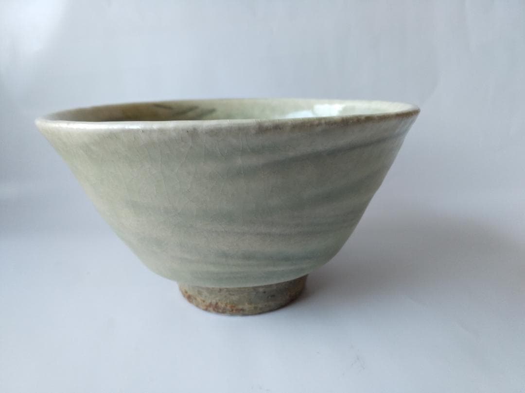 常滑焼 無形文化財 谷川省三 刷毛目 茶碗 共箱 共布 栞 茶道具 抹茶碗 美品