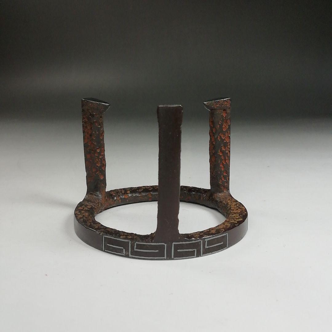 Ｗ５　蓋置　『五徳　蓋置』『釜師　和田美之助 造』　共箱　茶道具