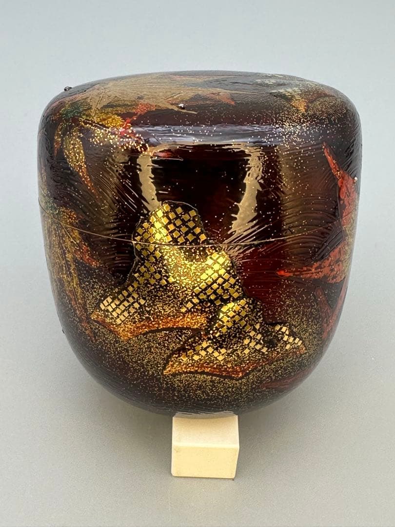 茶道具　棗　井筒鳳斎　龍田川蒔絵