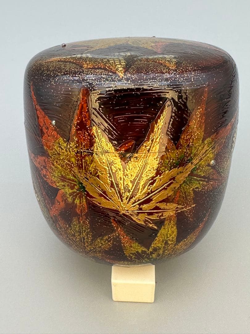 茶道具　棗　井筒鳳斎　龍田川蒔絵