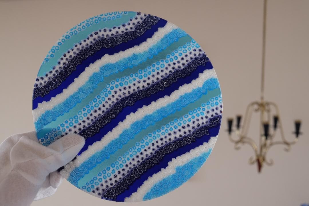 ベネチアンガラス ヴェネチアングラス ミルフィオリ プレート xフォーム