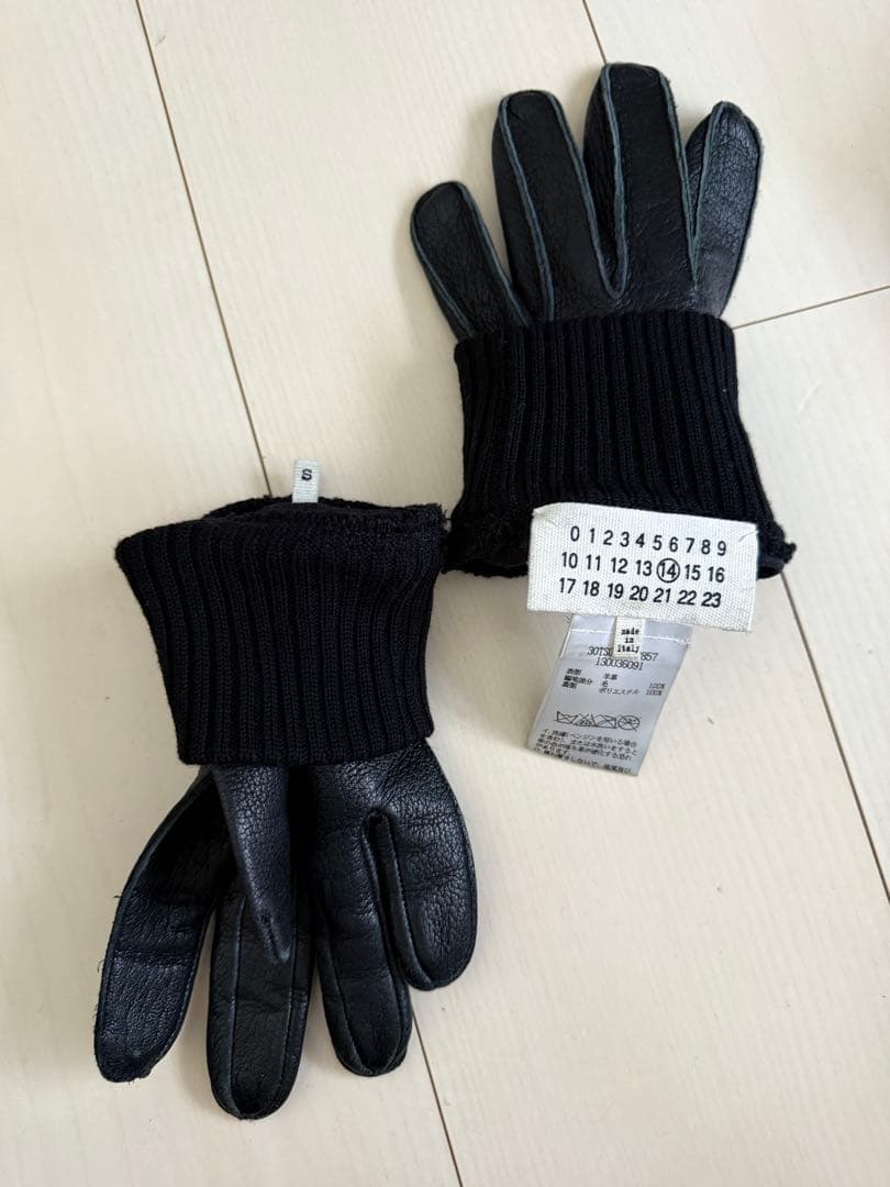 極美品　マルジェラ　ラムレザー グローブ　手袋 黒