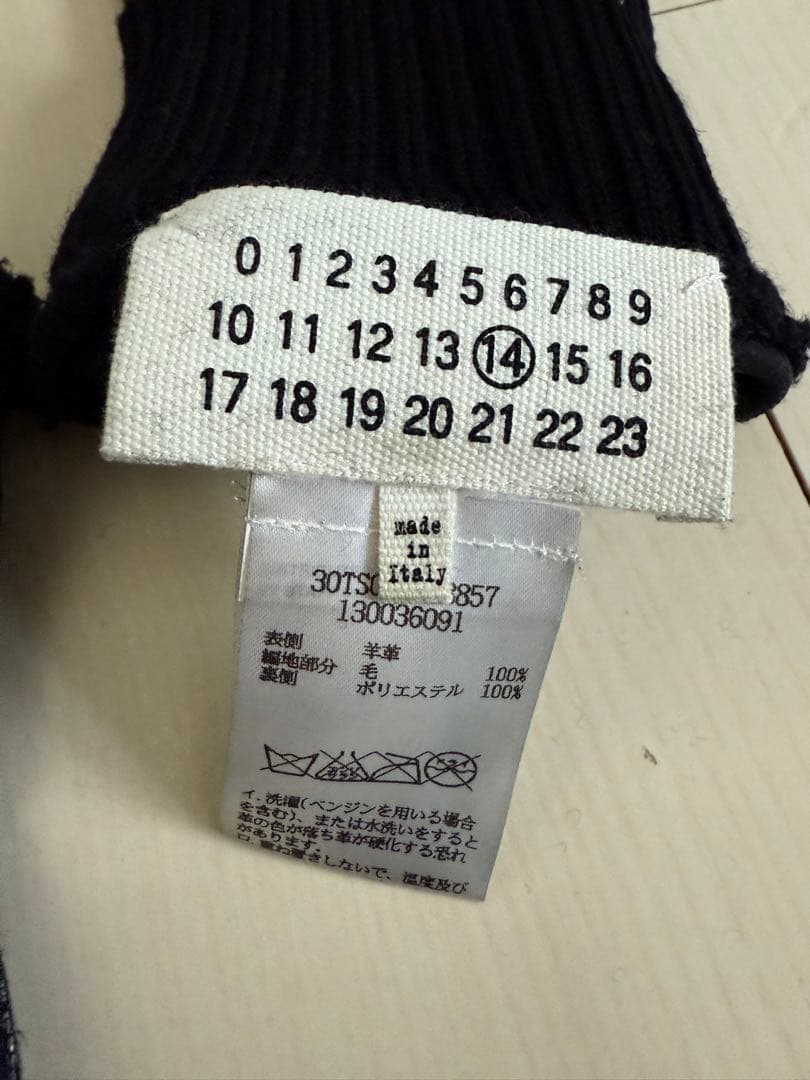 極美品　マルジェラ　ラムレザー グローブ　手袋 黒