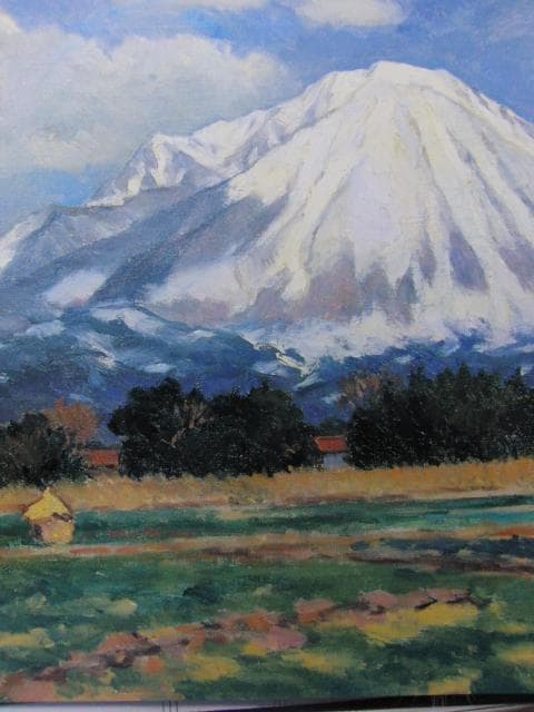 香田勝太、【大山】、希少な画集より、新品高級額・額装付、状態良好