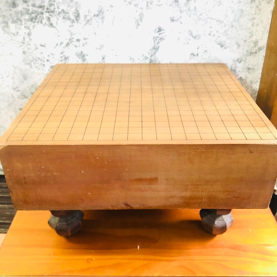 木製囲碁盤　蛤碁石セット