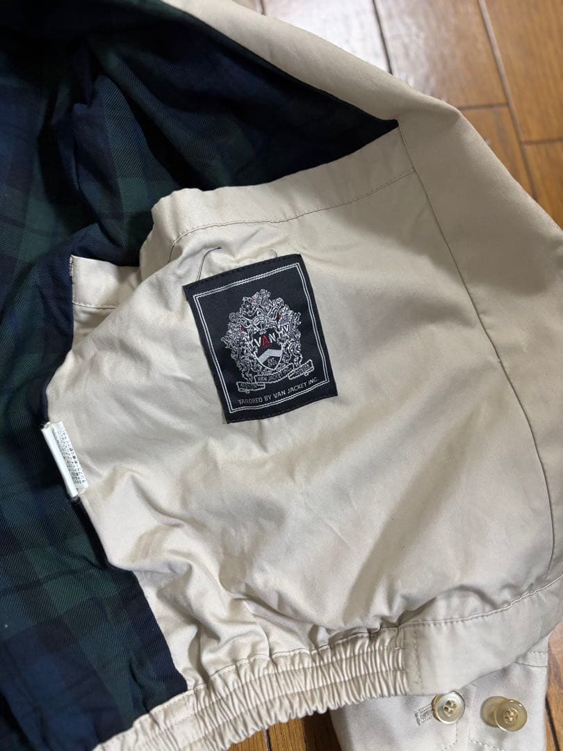 VAN JACKET スウィングトップ　L 裏地　タータンチェック　ロゴ刺繍