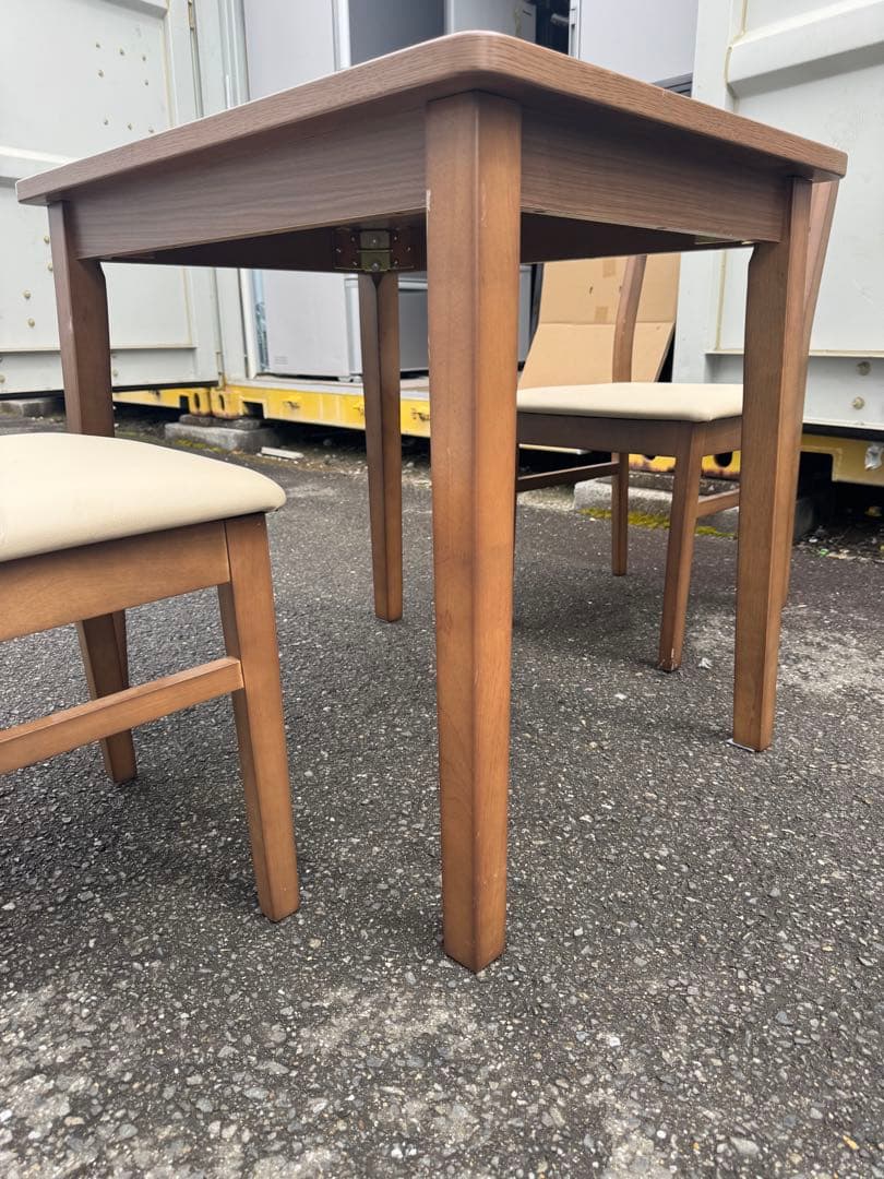 【ニトリ】天然木風ダイニングセット（テーブル＆チェア2脚）