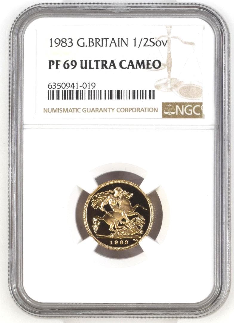 ★★★ムネゴロウ★★★ 1983年イギリス1/2ソブリン プルーフ金貨