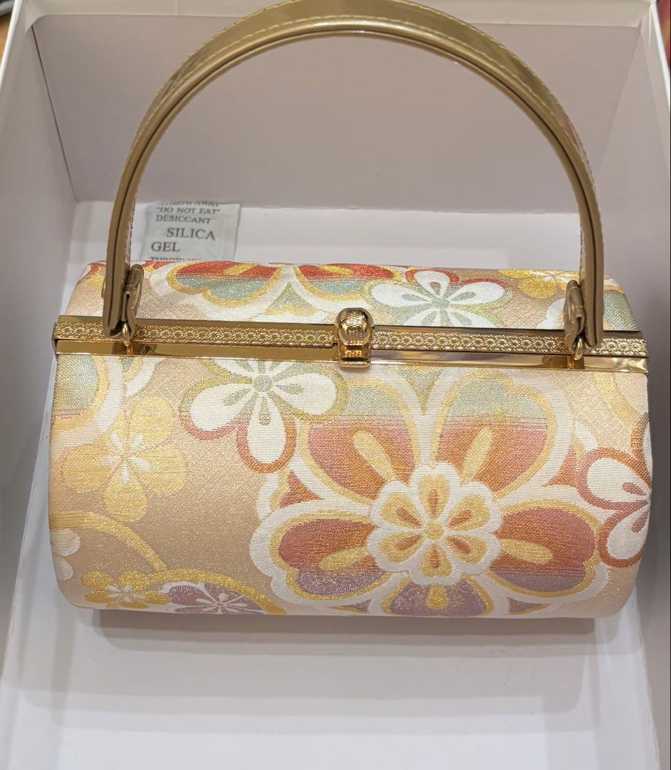 【kota】ICHIKURA 和装用バッグ 草履のセット ゴールド