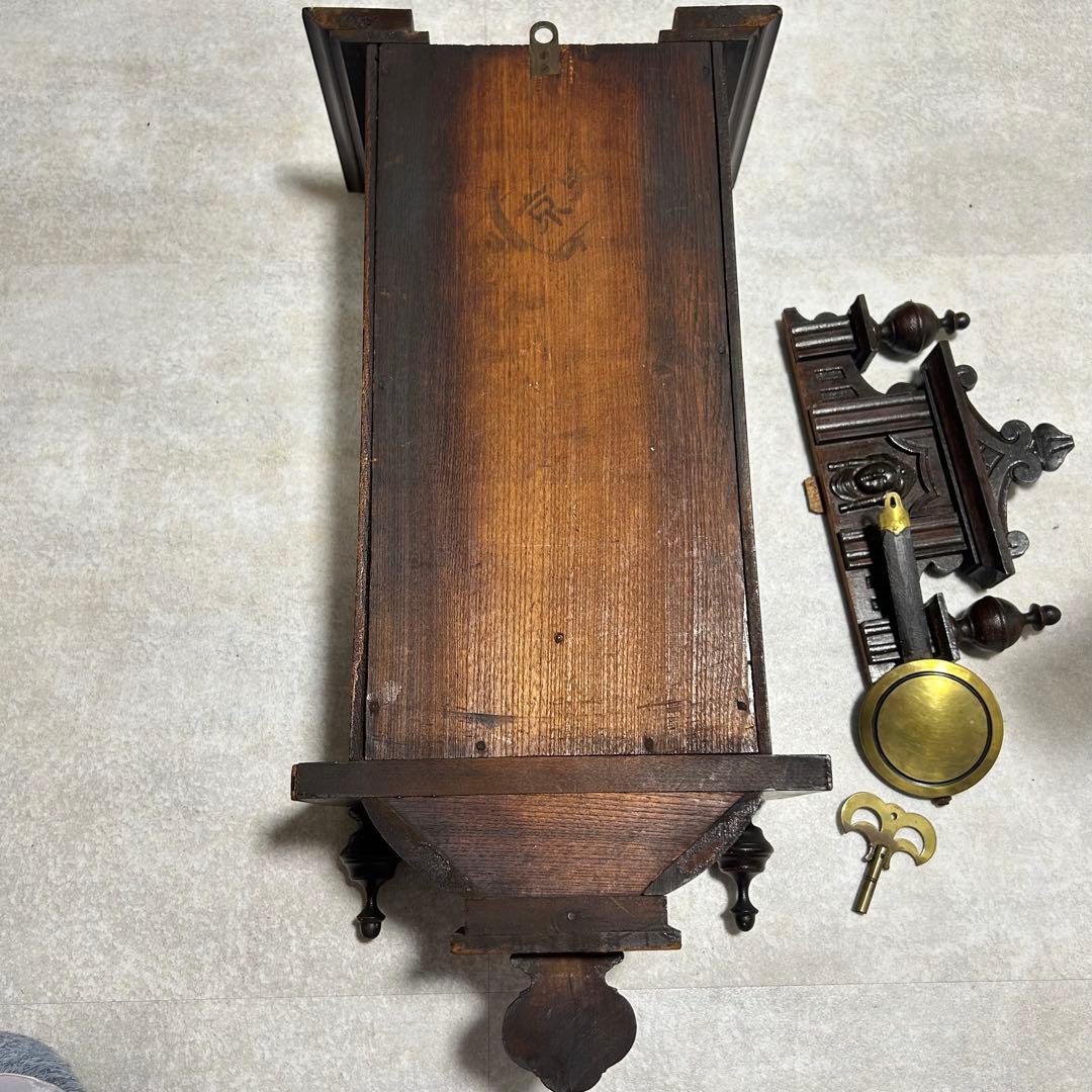 希少 掛時計　柱時計 ゼンマイ式 ボンボン時計　レトロ　アンティーク　稼動品