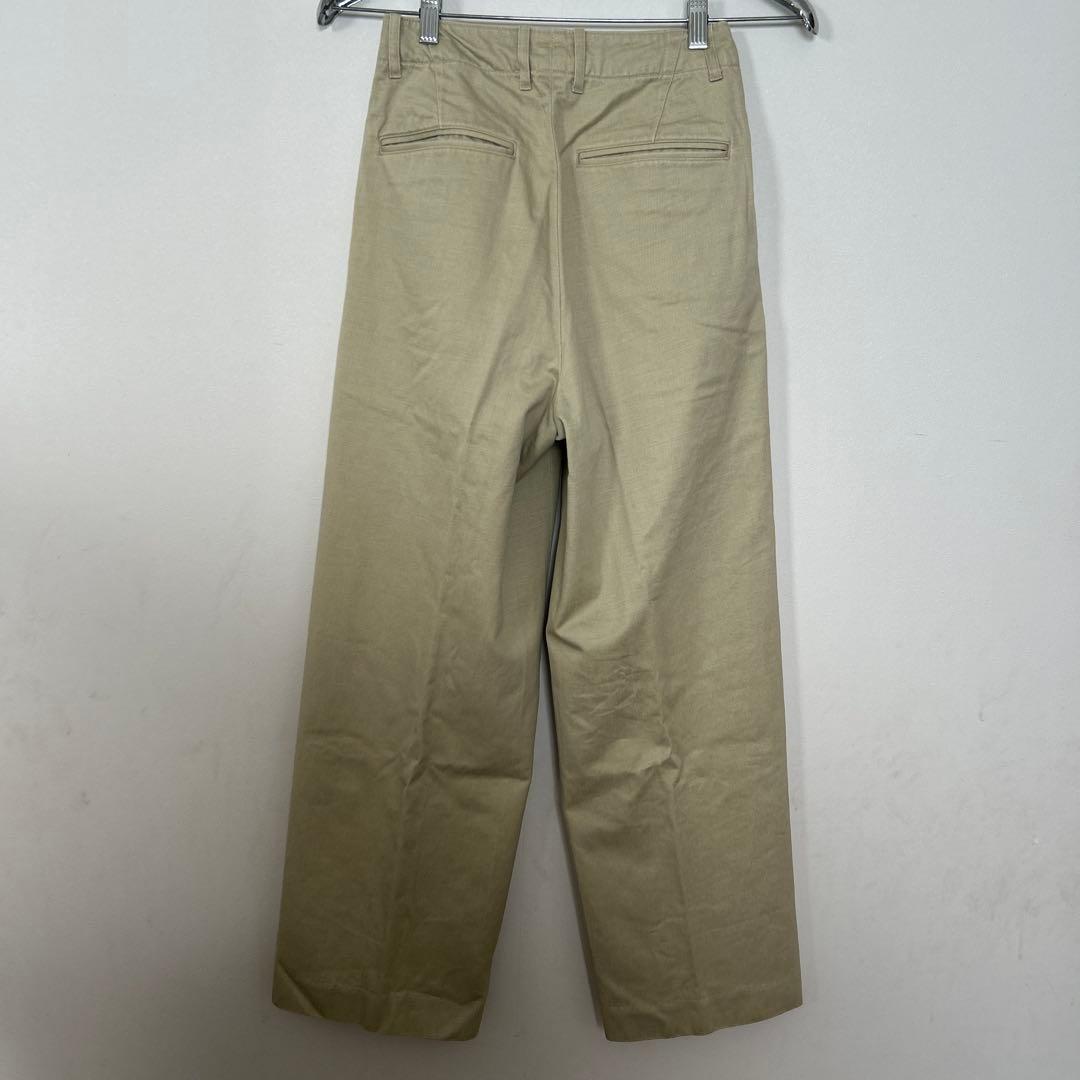 AURALEE ワイドパンツ ベージュ　サイズ0 タックチノパン　オーラリー