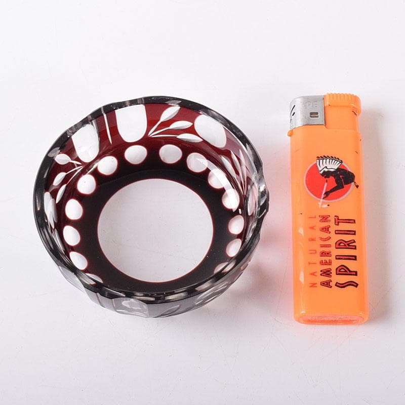 アンティーク　切子ガラス　酒盃　時代盃　V　R8277