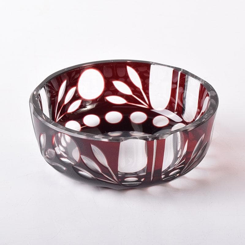 アンティーク　切子ガラス　酒盃　時代盃　V　R8277