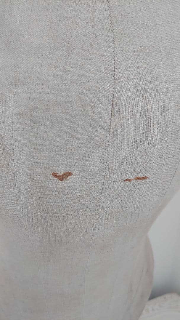 フランス製アンティーク　ホワイト　コルセットトルソー