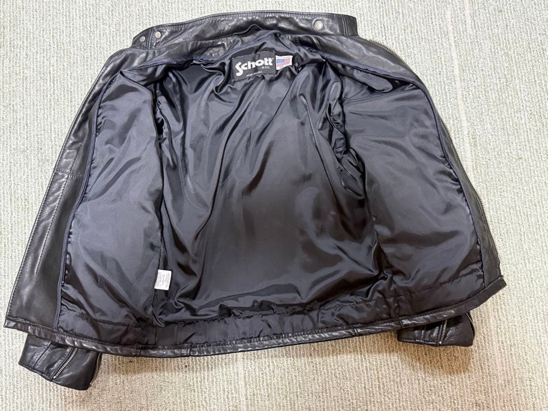 Schott シングルライダース レザージャケット 34