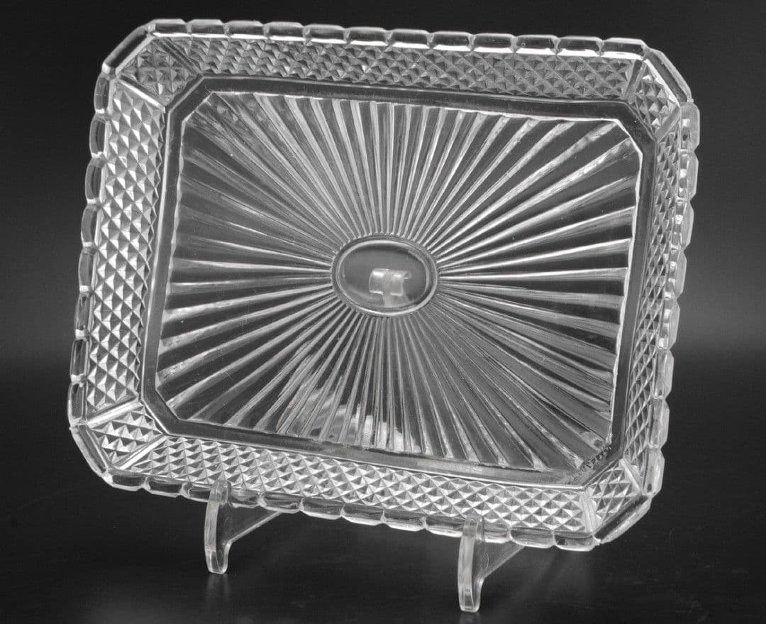 希少 Baccarat オールドバカラ 19世紀 刻印 ディアマンビゾー トレイ