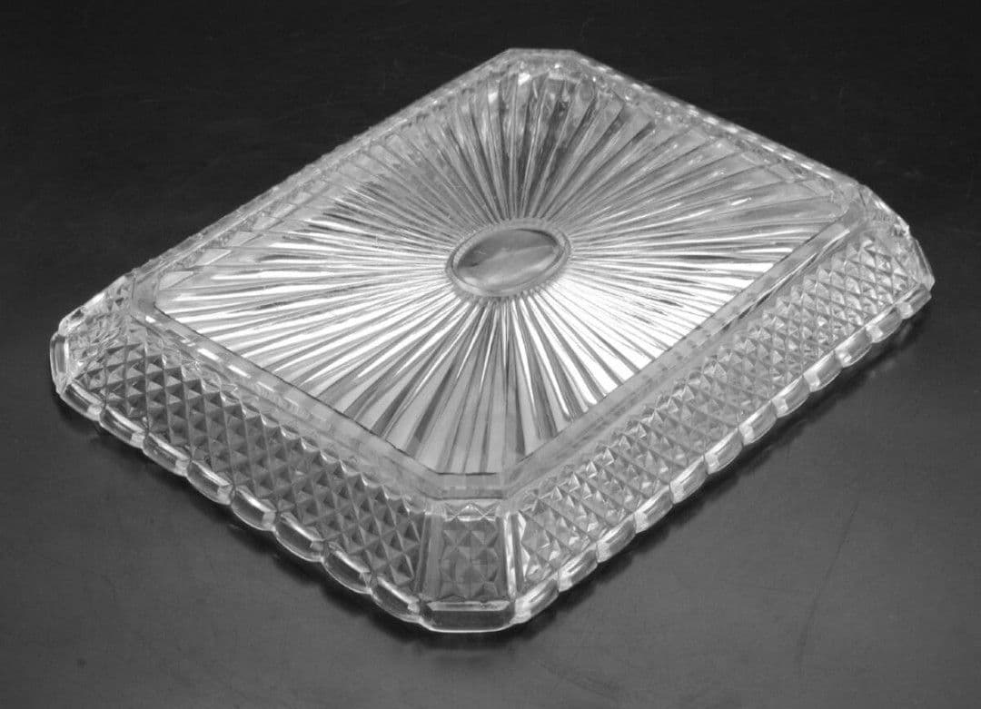 希少 Baccarat オールドバカラ 19世紀 刻印 ディアマンビゾー トレイ