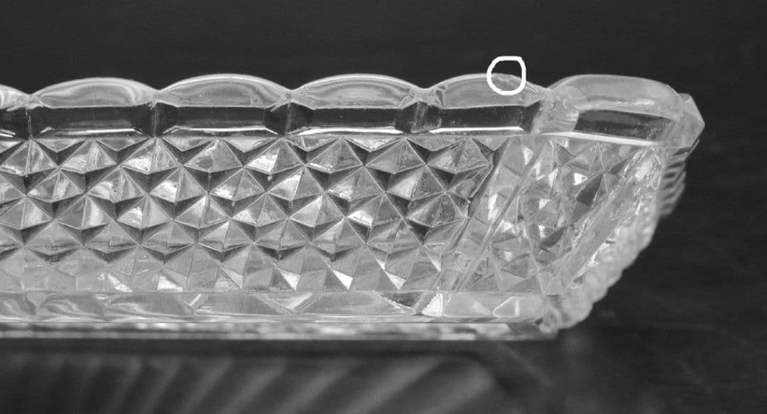 希少 Baccarat オールドバカラ 19世紀 刻印 ディアマンビゾー トレイ