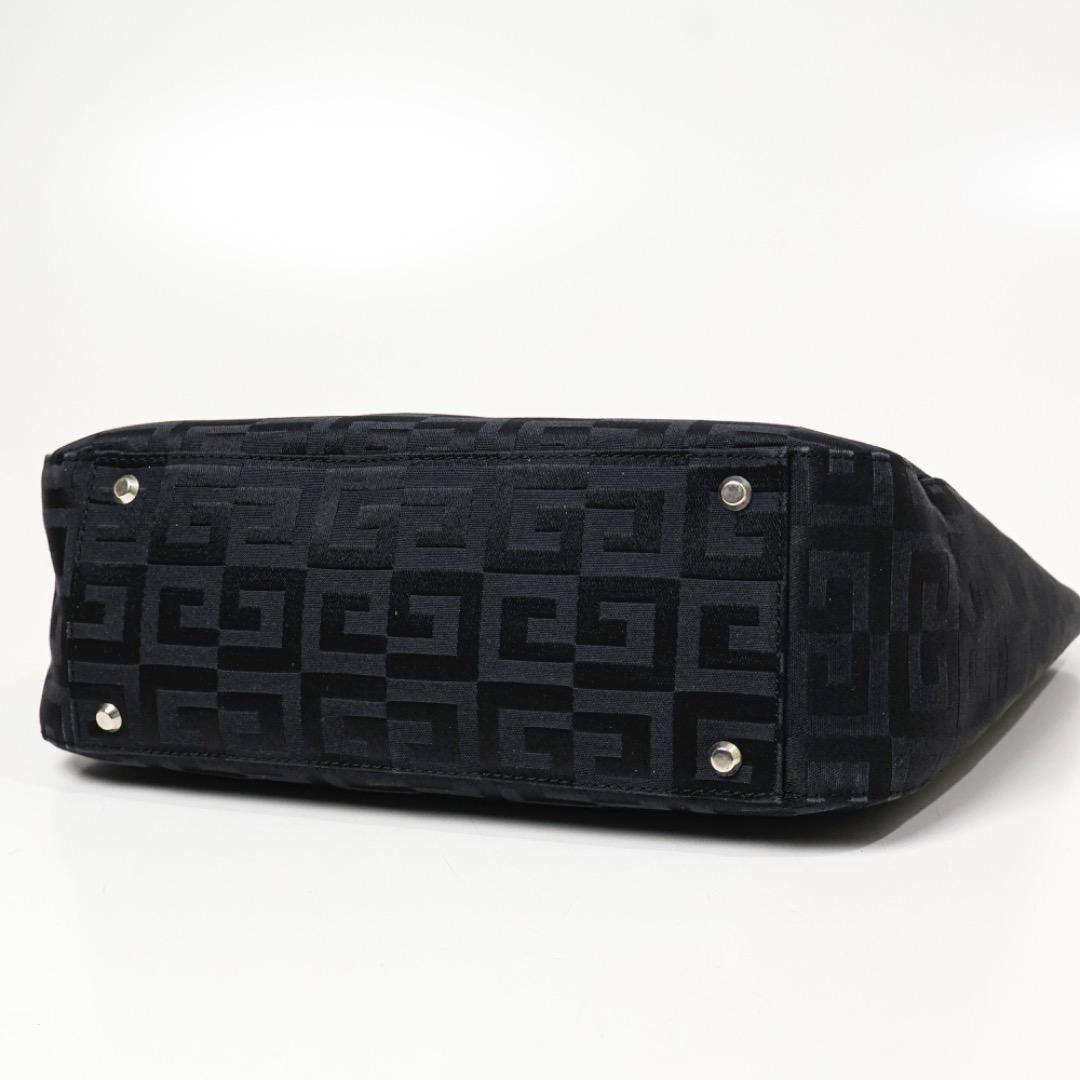 H5127-16◾️ジバンシー　総柄　Gロゴ　キャンバスハンドバッグ