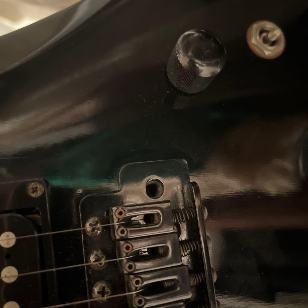 【ふぐたアナゴさん】送料込‼️ 変形ギター 音出し確認済 黒 モッキンバード