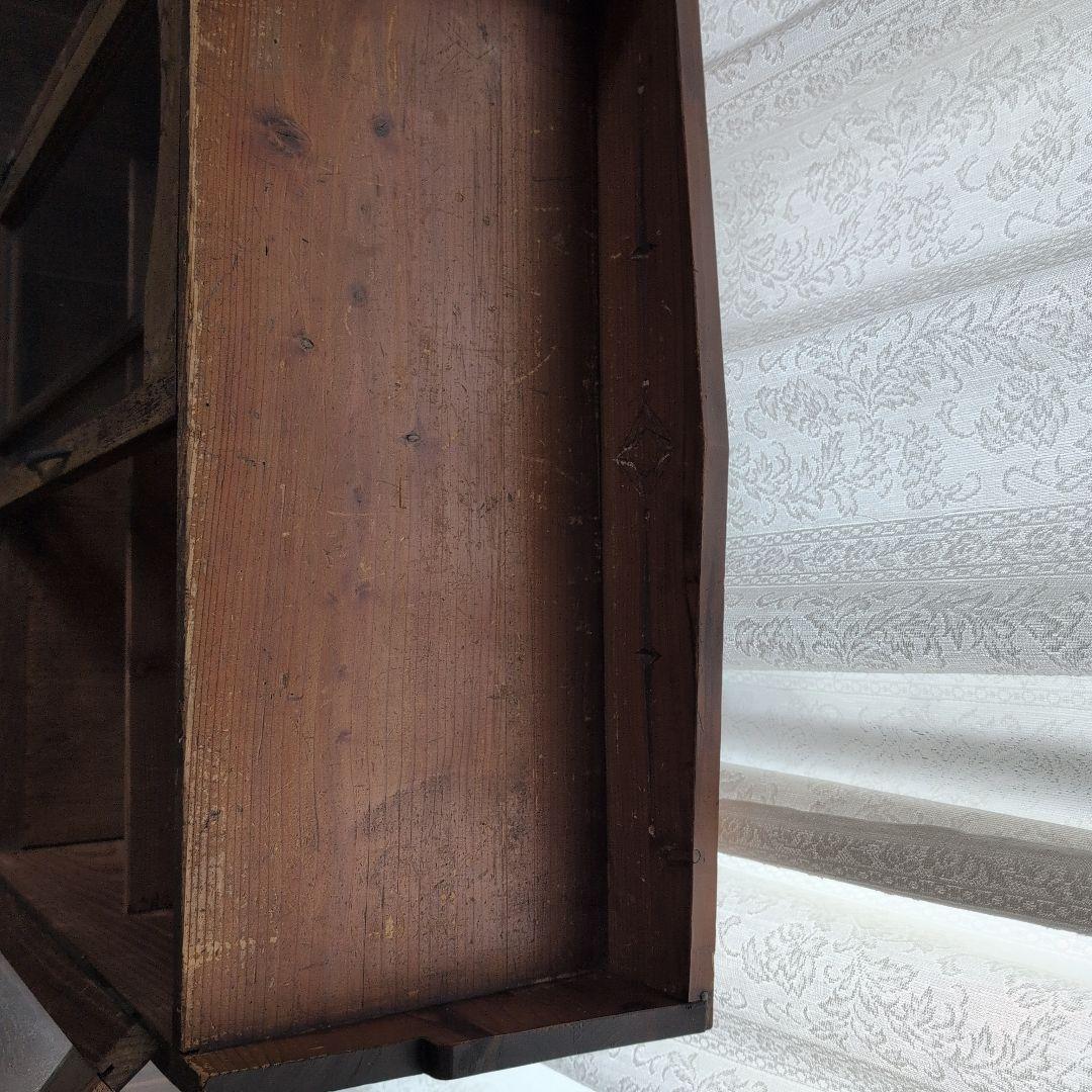 エ*ス様 昭和レトロ　アンティーク木製キャビネット ガラス扉付き　戸棚