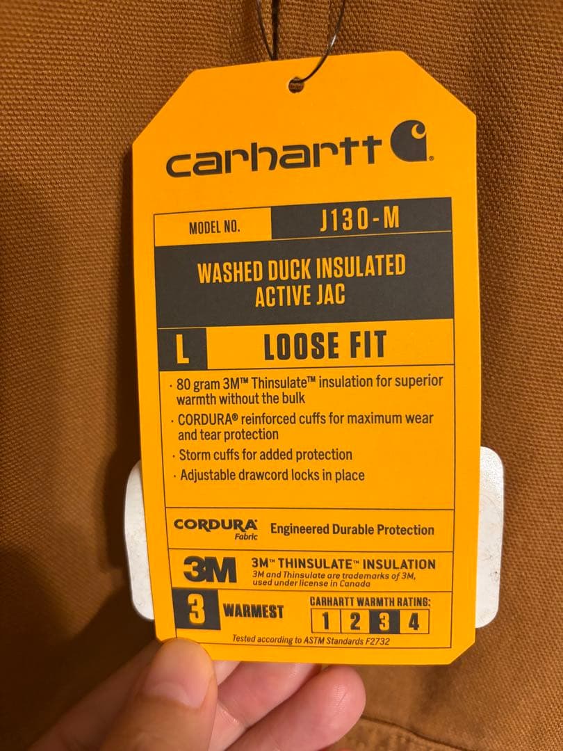K*U様 カーハートWASHED DUCK INSULATED ACTIVE 1