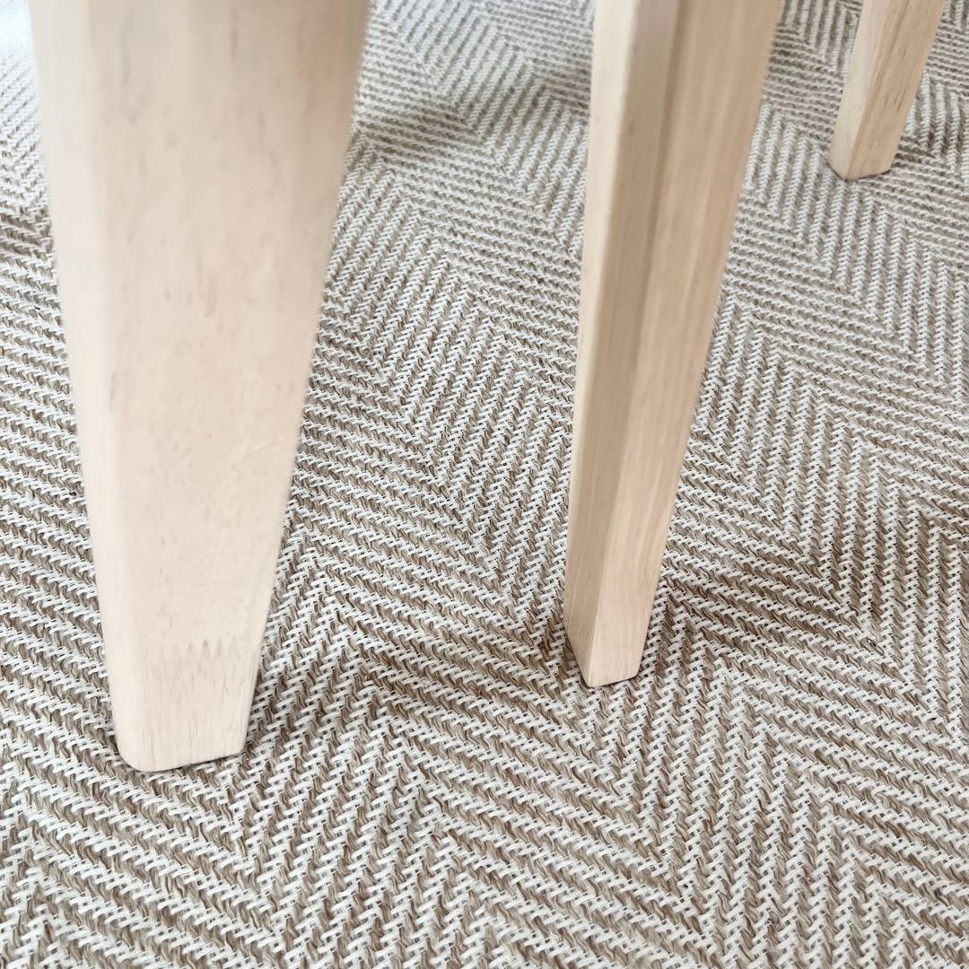 北欧風2人掛けダイニングテーブルセット(3点) 丸テーブル　LOWYA