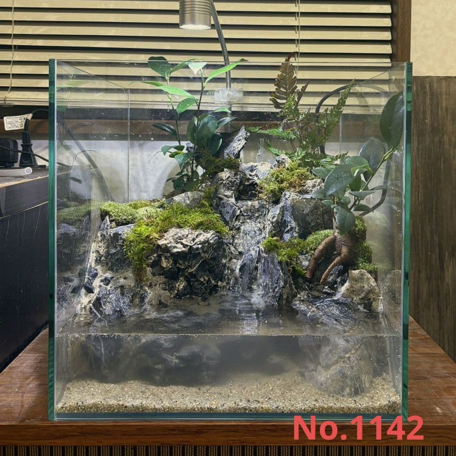 滝の流れるアクアテラリウム　No.1142