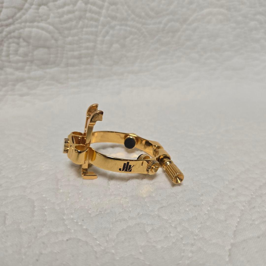JLV Ligature ソプラノサックスリガチャー24 金メッキ