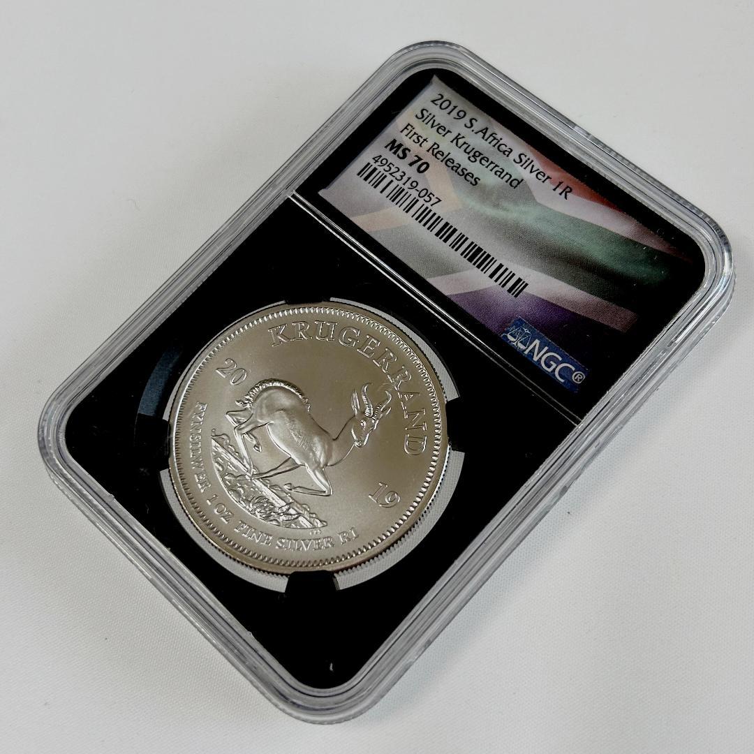 2019年 南アフリカ　クルーガーランド銀貨 NGC MS70 1KR/１oz
