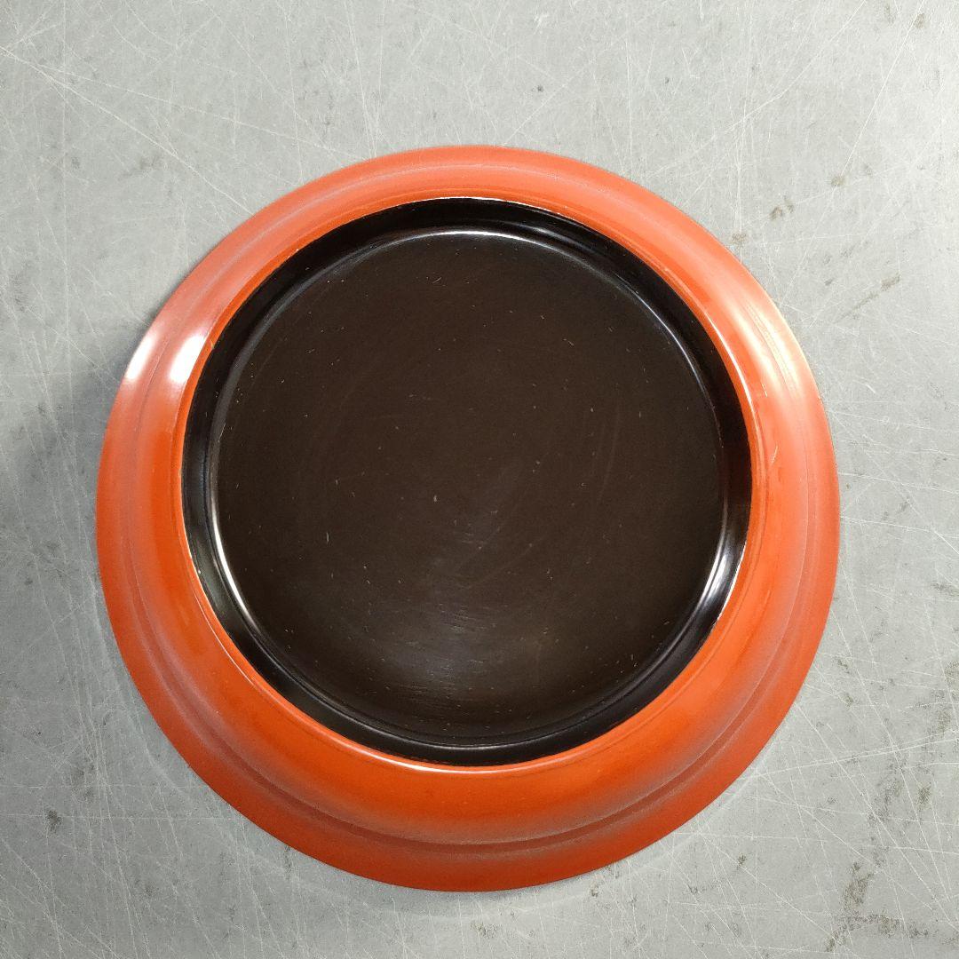 A1375-5/輪島塗/金彩松竹梅堀画輪島朱色木皿20客/向付/懐石道具/銘々皿