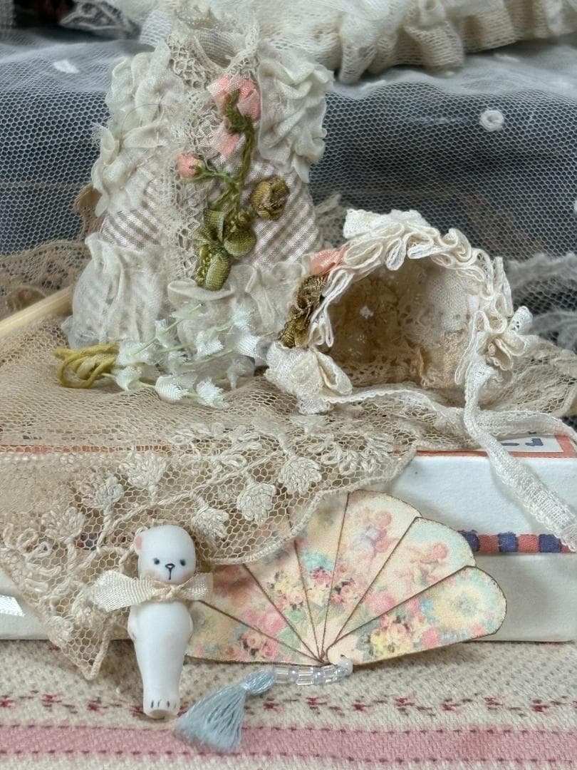 ✨期間限定✨オデット用衣装＆ミニチュア小物セット　ビスクドール　ミニョネット