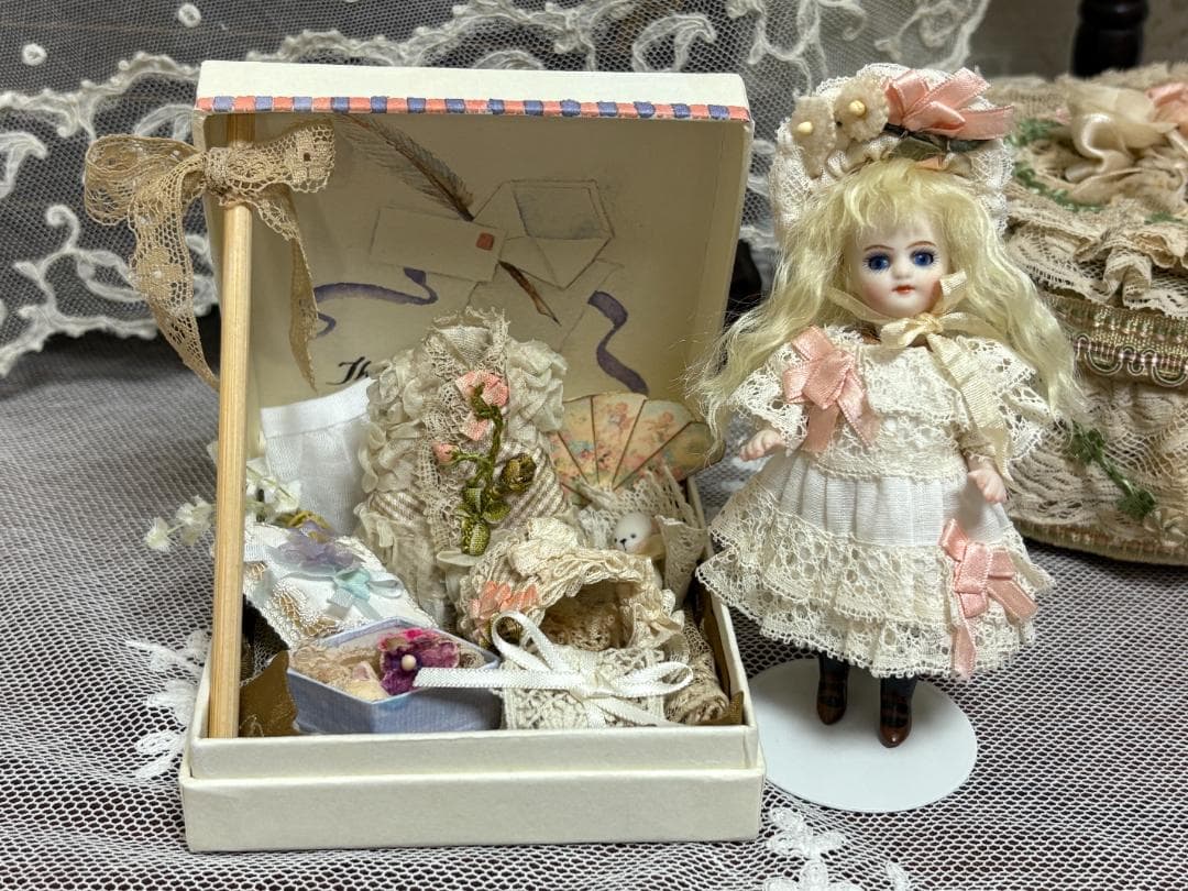 ✨期間限定✨オデット用衣装＆ミニチュア小物セット　ビスクドール　ミニョネット