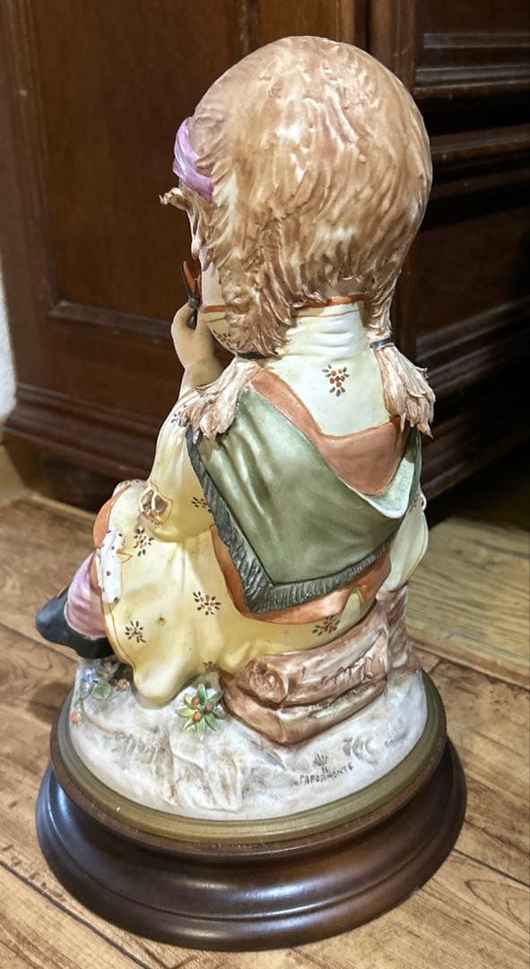 カポディモンテ イタリア製 西洋アンティーク 女のコと蝶 リチャードジノリ