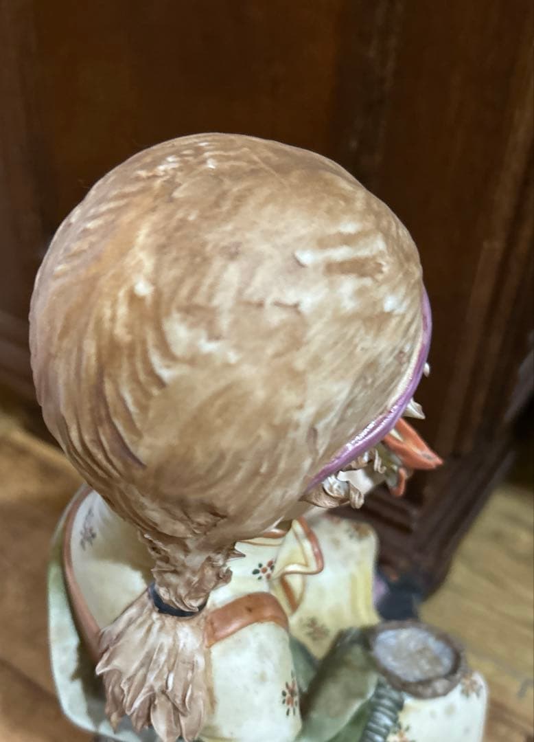 カポディモンテ イタリア製 西洋アンティーク 女のコと蝶 リチャードジノリ