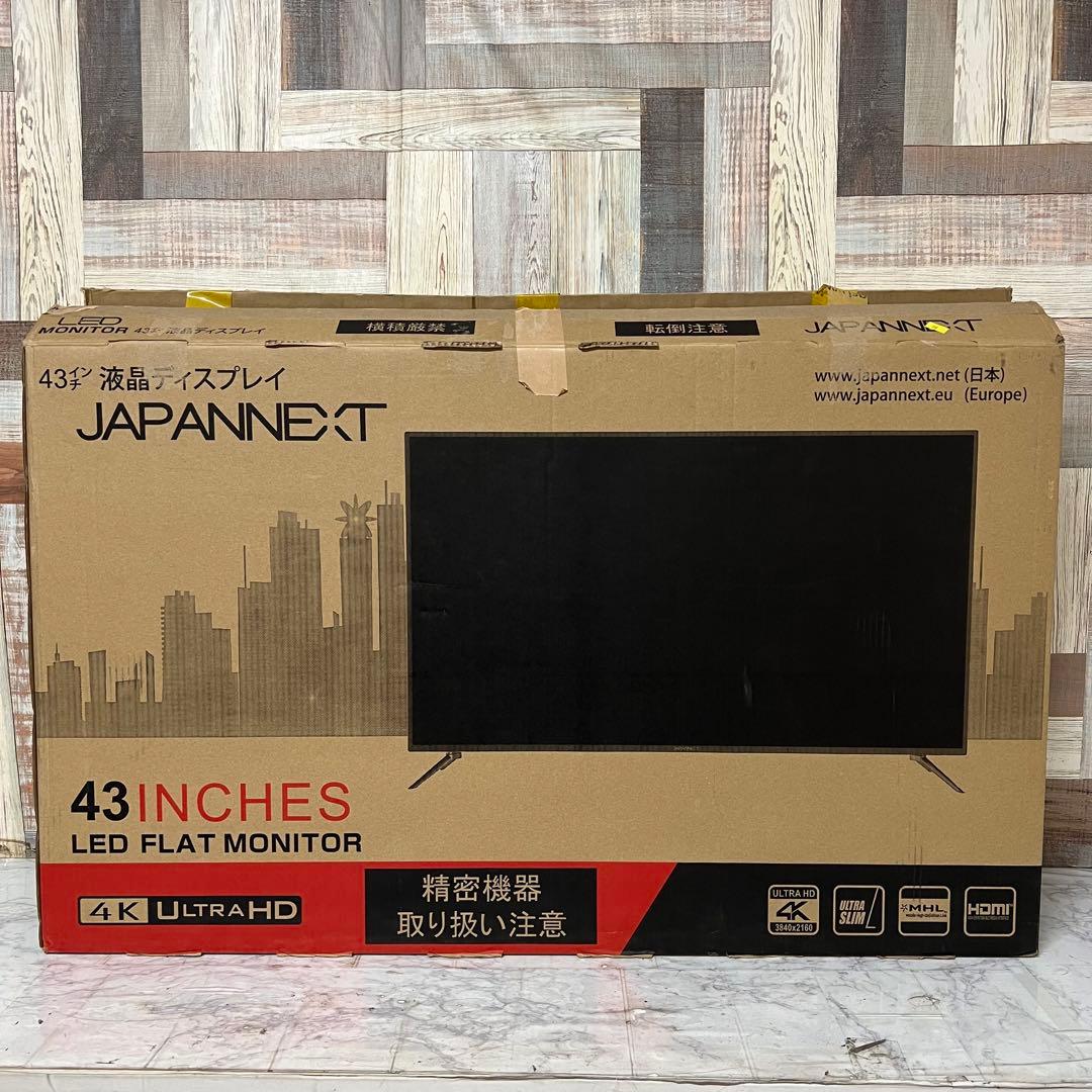 即日受渡❣️全国送料込ジャパンネクスト43型4K液晶モニターリモ付スピーカー箱有
