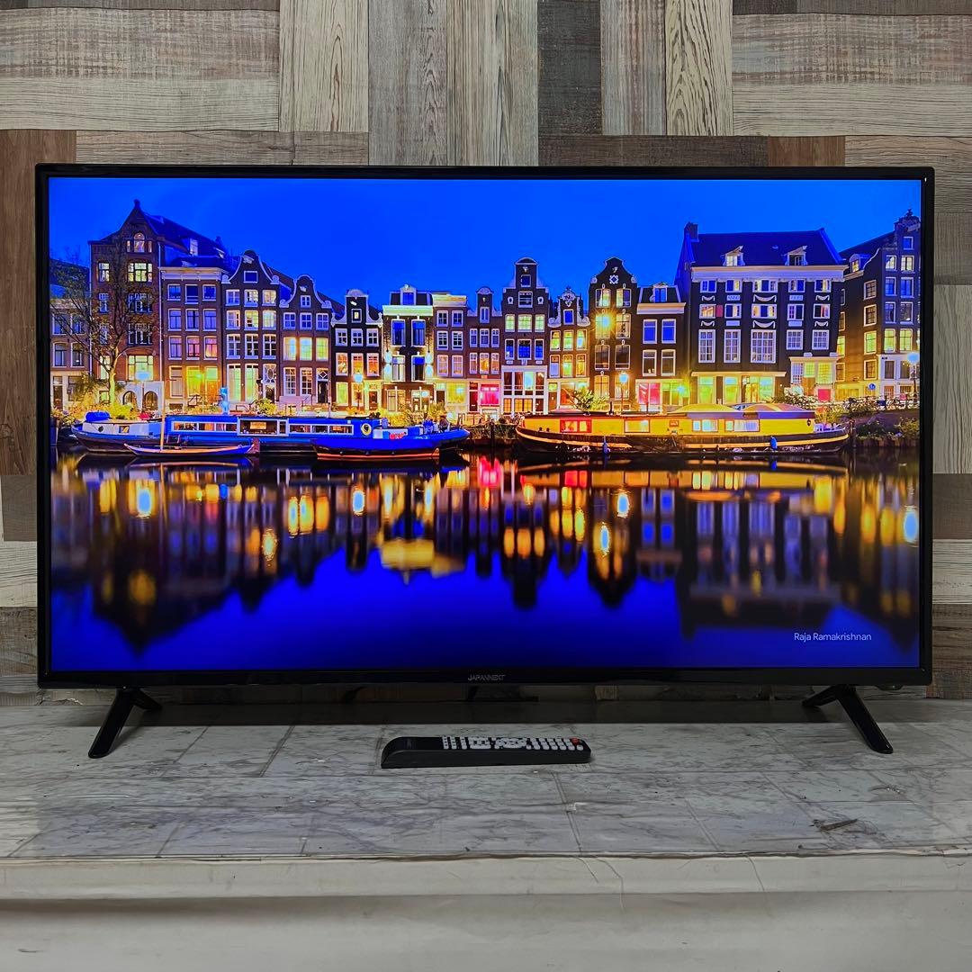 即日受渡❣️全国送料込ジャパンネクスト43型4K液晶モニターリモ付スピーカー箱有