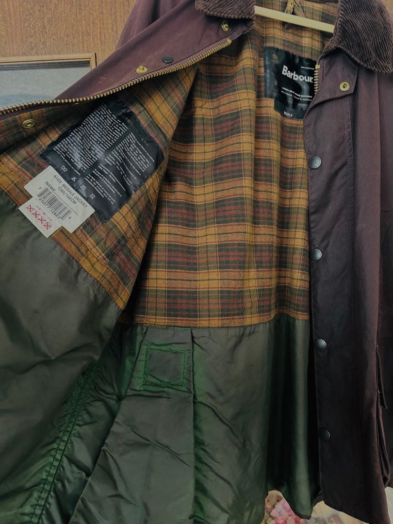 バブアー ビデイル 40 ボルドー レギュラーフィット