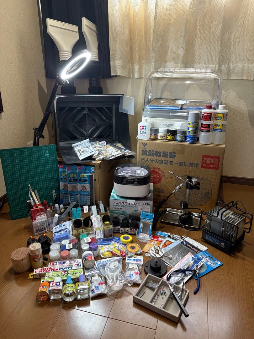 クレオス L7 エアブラシセット、工具等、塗装ブース、乾燥機、洗浄機、塗料類